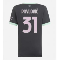 AC Milan Strahinja Pavlovic #31 Fotballklær Tredjedrakt Dame 2024-25 Kortermet